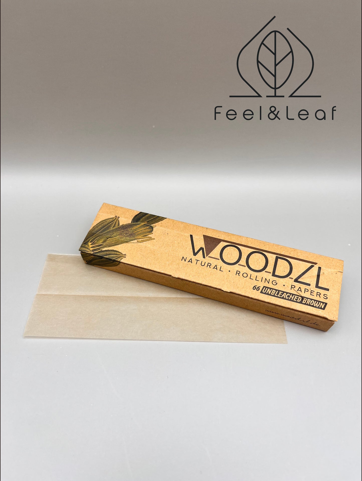 WOODZL - 66 Longpapers Brown Supreme Big Pack mit Drehunterlage